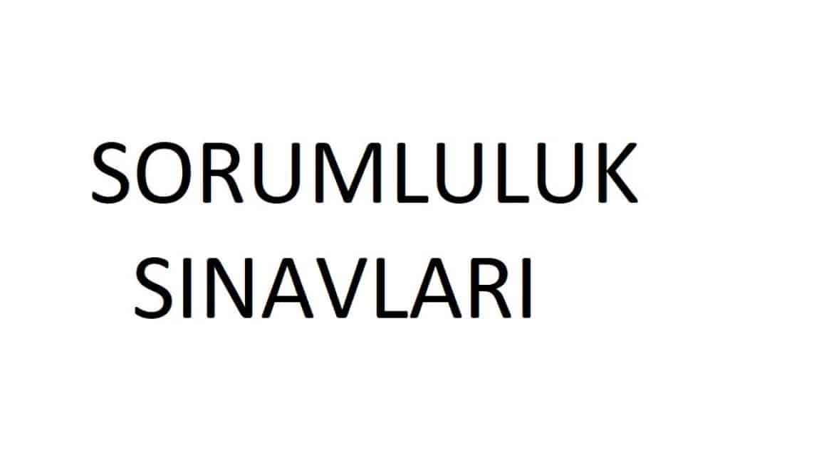 TEK DERS SORUMLULUK SINAVLARI HAZİRAN 2025
